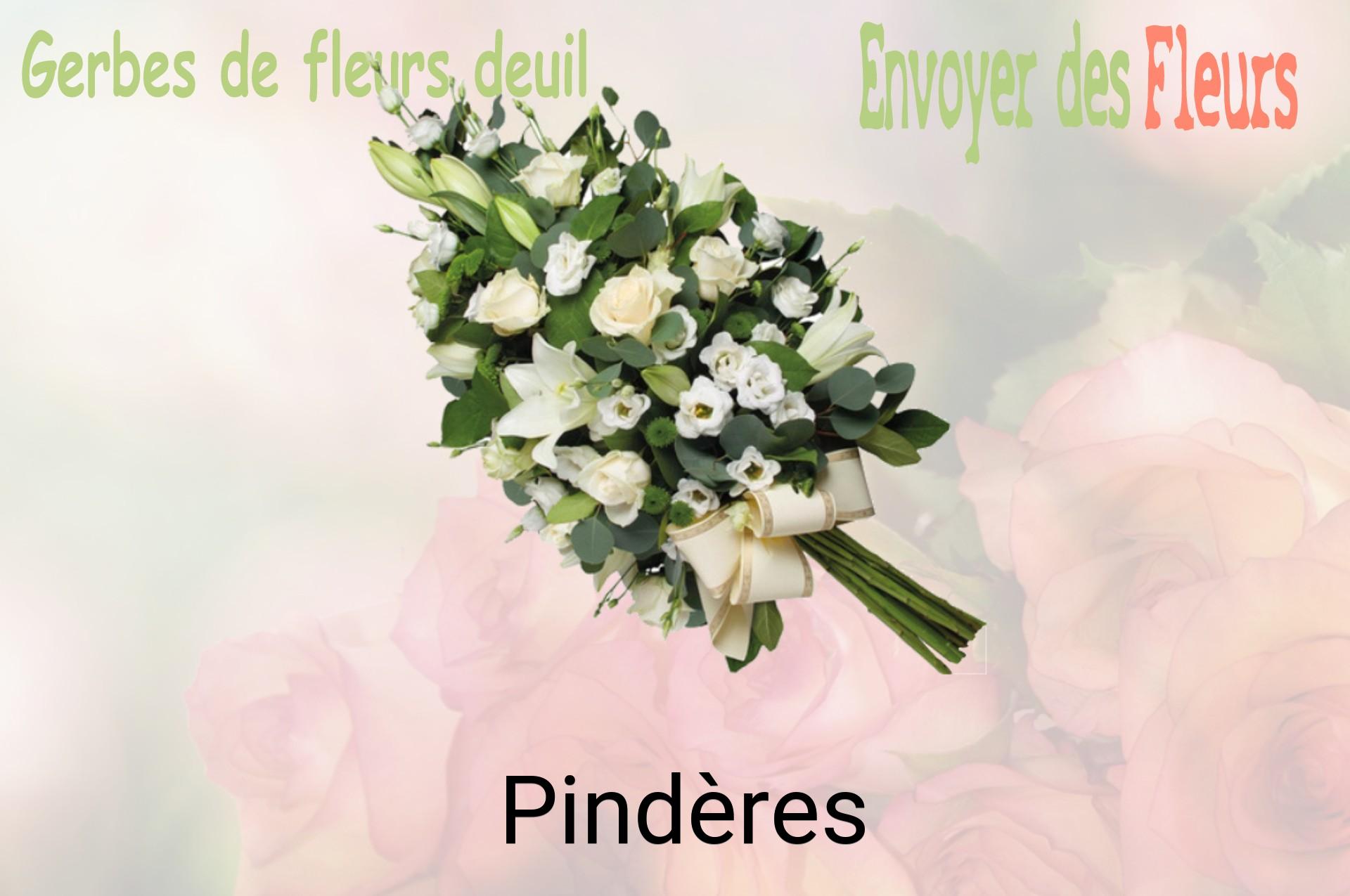 Gerbe de fleurs de deuil livrée à Pindères